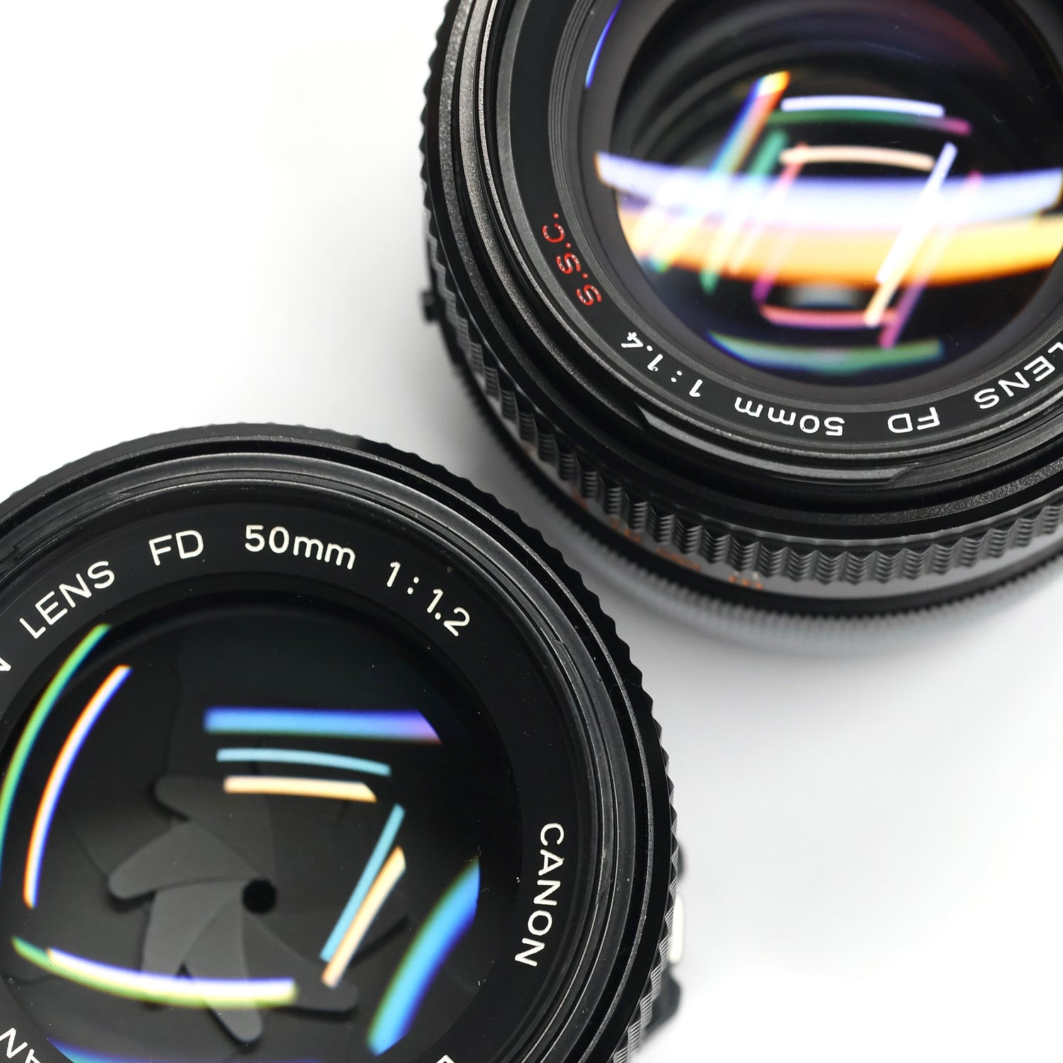 two canon fd lenses