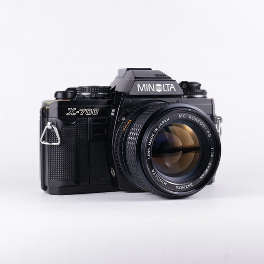 Minolta X-700 with f/1.4 50mm lens