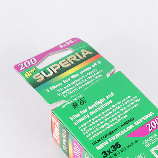 Fujicolour Superia 200 (Expired) x3