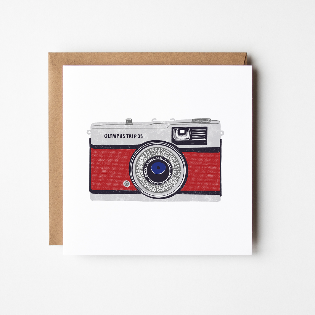 Olympus Trip 35 Blank Greetings Card